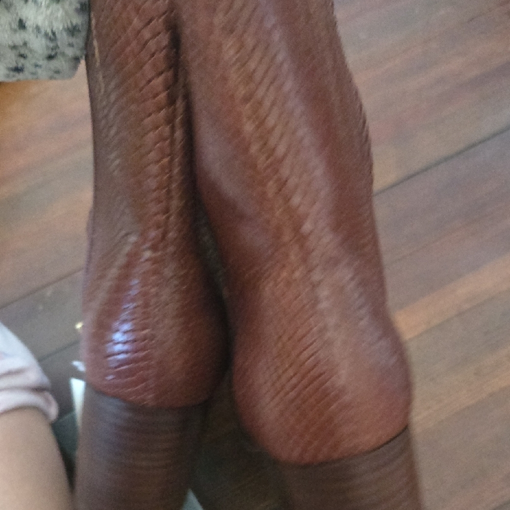 BareTraps Brown Snakeskin Ankle Booties - Picture 5 of 6